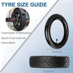 GLDYTIMES 8.5×2.0 Inner Tube Replacement 8.5 inch, black inner tire 2pcs