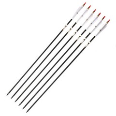 12Pcs 31″ Archery Spine500 Carbon Turkey Feather Arrows for Recurve Compound Bow