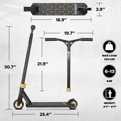 V2 Pro Trick Scooters, Stunt Scooter for Kids Ages 6-12 Years and Teens – Com…