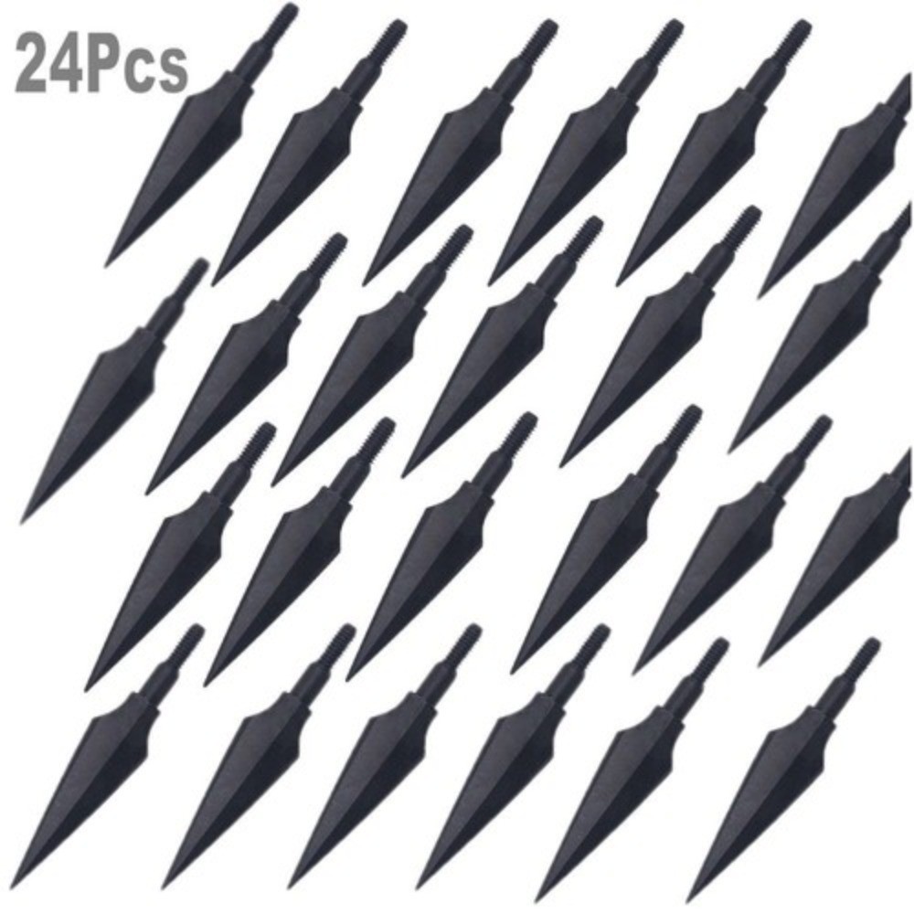12/24Pcs 150 Grain Arrowheads Broadheads Screw Tip Points Bow Crossbow Hunting