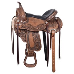 21HS HILASON Western Horse Saddle American Leather Flex Tree Trail & Pleasure