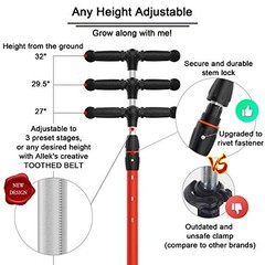 Kick Scooter B03 – Lean ‘N Glide 3-Wheel Push Scooter with Extra Wide PU Red