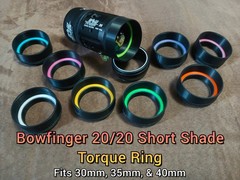 *** Bowfinger 20/20 Short Shade Torque Ring *** 30mm, 35mm or 40mm Scope Models