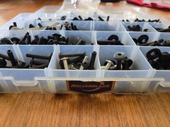 Rollerblade – Huge box of Inline Skate Parts – hundreds of hardware pieces