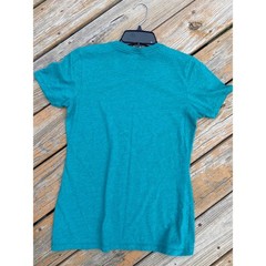 Ariat Womens Graphic T-Shirt Turquoise Teal Green Heather Western Logo Tee Sz M