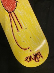 RARE Enjoi Caswell Berry Monkey Cartoon Scribble Skateboard Deck Vintage
