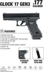 Refurbished Glock G17 4.5MM Steel BB Gun Blowback Gen 3