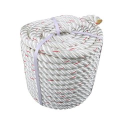 3400 Pounds White Red 1inch × 120FT High Strength Braided Rope Breaking Strength