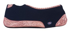 Horse SADDLE PAD Western Contoured Wool Felt Moisture Wicking Saddle Pad Black