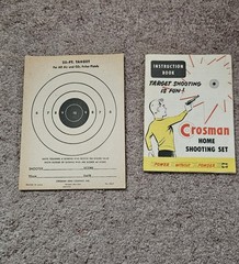 Vintage Crosman Home Shooting Set Crosman «22» Pellet Gun in CIB