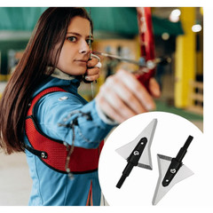 6PCS Hunting Broadheads Fixed Blades Stainless Steel