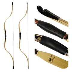AF Traditional Zhuran Bamboo Longsiye Recurve Bow 54″ 20-50lb Handmade Long Draw