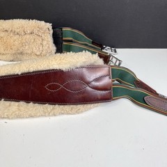 RARE Cliff Barnsby Leather Dressage Girth w/ Removable Sheepskin Padding Size 52