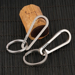 1PCS Multifunctional Titanium Alloy Metal Keychain Quick Release Carabiner Buckl