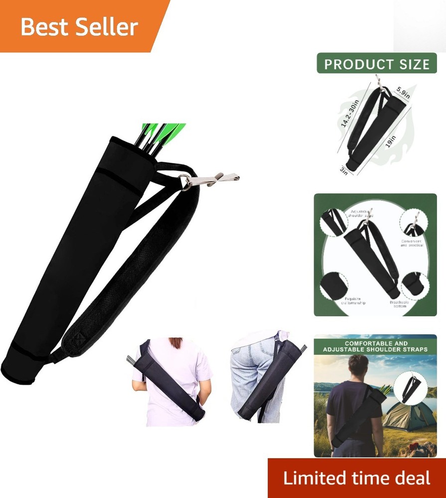 Lightweight Foldable Archery Quiver with Padded Strap & Belt Clip – 30 Arrows