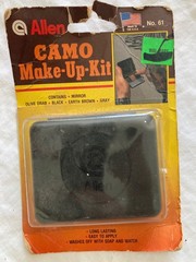 VTG NEW ALLEN #61 CAMO MAKE-UP KIT COMPAC USA RARE VINTAGE NOS CAMOUFLAGE KIT