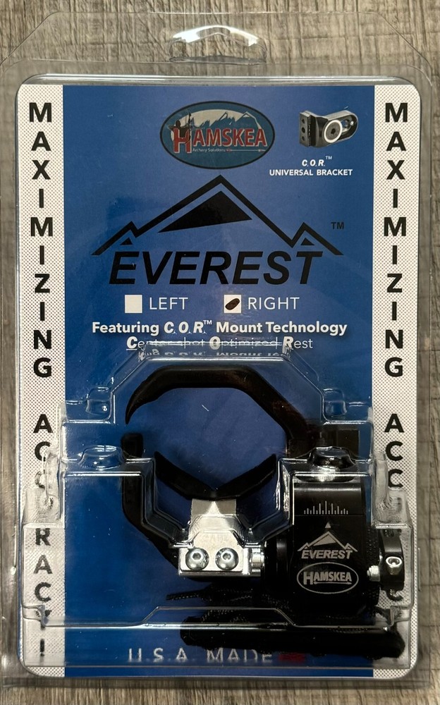 Hamskea Everest Arrow Rest Right Hand Black Universal Mount New