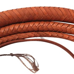 Handmade Bull Whip 04 Feet 16 Strands Real Cowhide Leather Rope Core Bullwhip