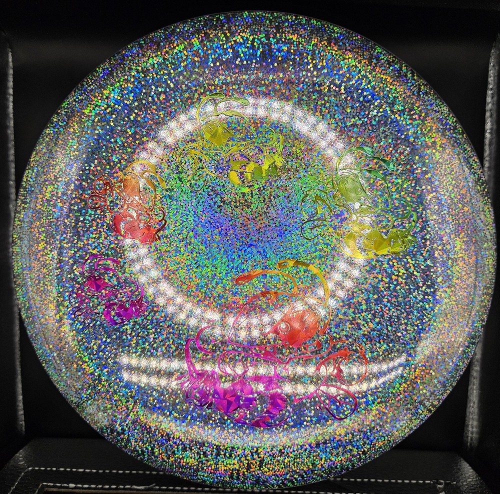 Discraft Buzzz Multicolor White Disc Golf Disc 177+g Glitter Holographic Design
