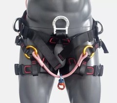 New Arborist Saddle Tree Climbing Half Body Harness Rope Bridge Caving Rescue