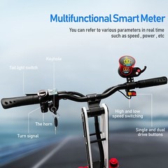 5600W 60V 38AH 50 MPH Folding Electric Scooter Adult Dual Motor 12″ Road Tire
