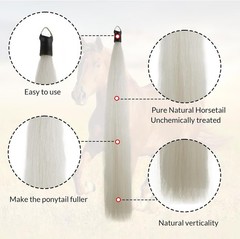 Luxurious 28-30 Inch Horse Tail Extension – Blunt Cut and Natural Straight Style