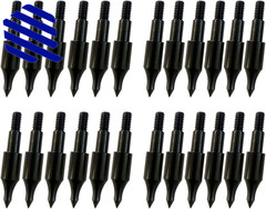 Steel 100 Grain Archery Arrow Field Points Field Tips Practice Target 24 Pcs