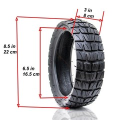 8.5×3 off-road Tire & Tube bent Valve fit Dualtron mini Electric Scooter