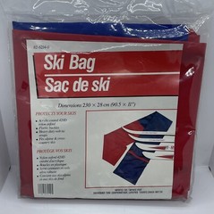 Vintage Ski Bag Ski Carrier Acrylic Coated Nylon Bag Red And Blue