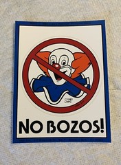 Vintage skateboard sticker No Bozos Sims Hobie G&S NOS Deck Powell Alva Santa X
