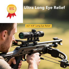 CVLIFE 1.5-5×32 Crossbow Scope, 20-100 Yards Etched Glass Ballistic Black