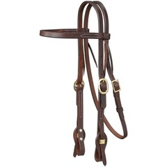 Harness leather Browband Headstall – Quick Change Ends – Black or Brown