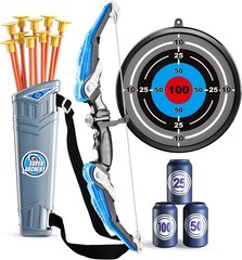 Suction Cup Arrow Archery Set for Kids – LED Light, Quiver & Targets Included