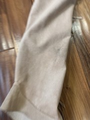Hobby Horse Ultrasuede Fringed Show chaps- latte /tan/beige women small long
