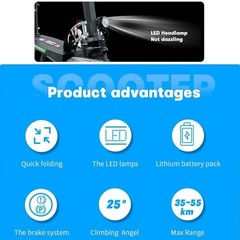 Folding Electric Scooter for Adults with 800W Motor 28Mph Off-Road with Seat C5F