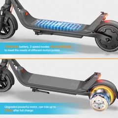 US Adults Electric Scooter Foldable E Scooter APP Control Dual Shock Absorption