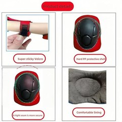 Kids Protective Gear Set SHENMOREN Knee Pads for Kids 3-10 Years Toddler red