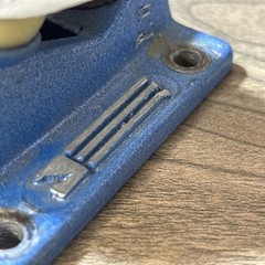 Thunder Skateboard Trucks Blue White Grenade Heart 7.75” Used VTG