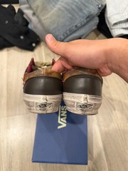 Chanel Vans Skateboarding Low-Top Lace-Up Skate Shoes Brown Multicolor