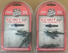 Trophy Taker EZ Out Tight Point Field Tips 5/16 85 Grain 6 per Pack 12 Tips