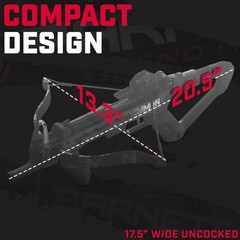 Demun Tri Strike Compact Crossbow 175 FPS Package Black Camo