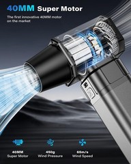 OQTIQ Electric Air Duster-Upgrade 40mm Big Motor for 150000RPM, Compressed Ai…