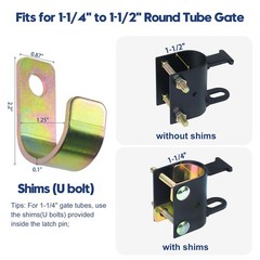 2 Pack S16100700 Two Way Lockable Gate Latch(Small Size Version: 3″L x 5″H) w…