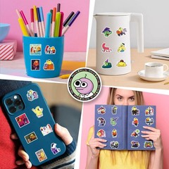 62PCS Smiling Friends Cartoon Stickers for Phones Computers Cars Birthday