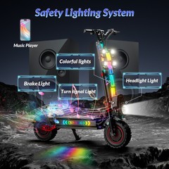 10000w Electric Scooter with Seat 75Miles 55MPH 13″ Foladable Commuting eScooter