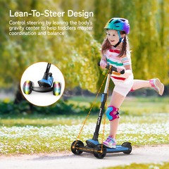 Besrey Kick Scooter 3 Wheel Scooter for 2-10 Years Girls and Boys,Blue