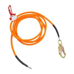 5/8in 16ft Flip Line Steel Wire Core Flipline Kit Tree Climbing Lanyard w/Lock