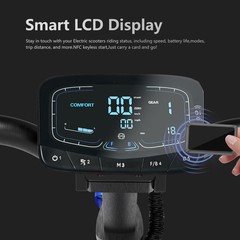 NFC 5000W Electric Scooter, 2*2500W Dual Motor 60V 25AH 89KM Max Range Escooter