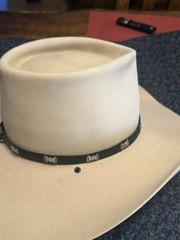 Native American Sterling Silver Concho Style Hat Band