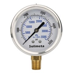 2-1/2″ Dial Size, Oil Filled Hydraulic Pressure 0-5000psi/kpa Lower Mount